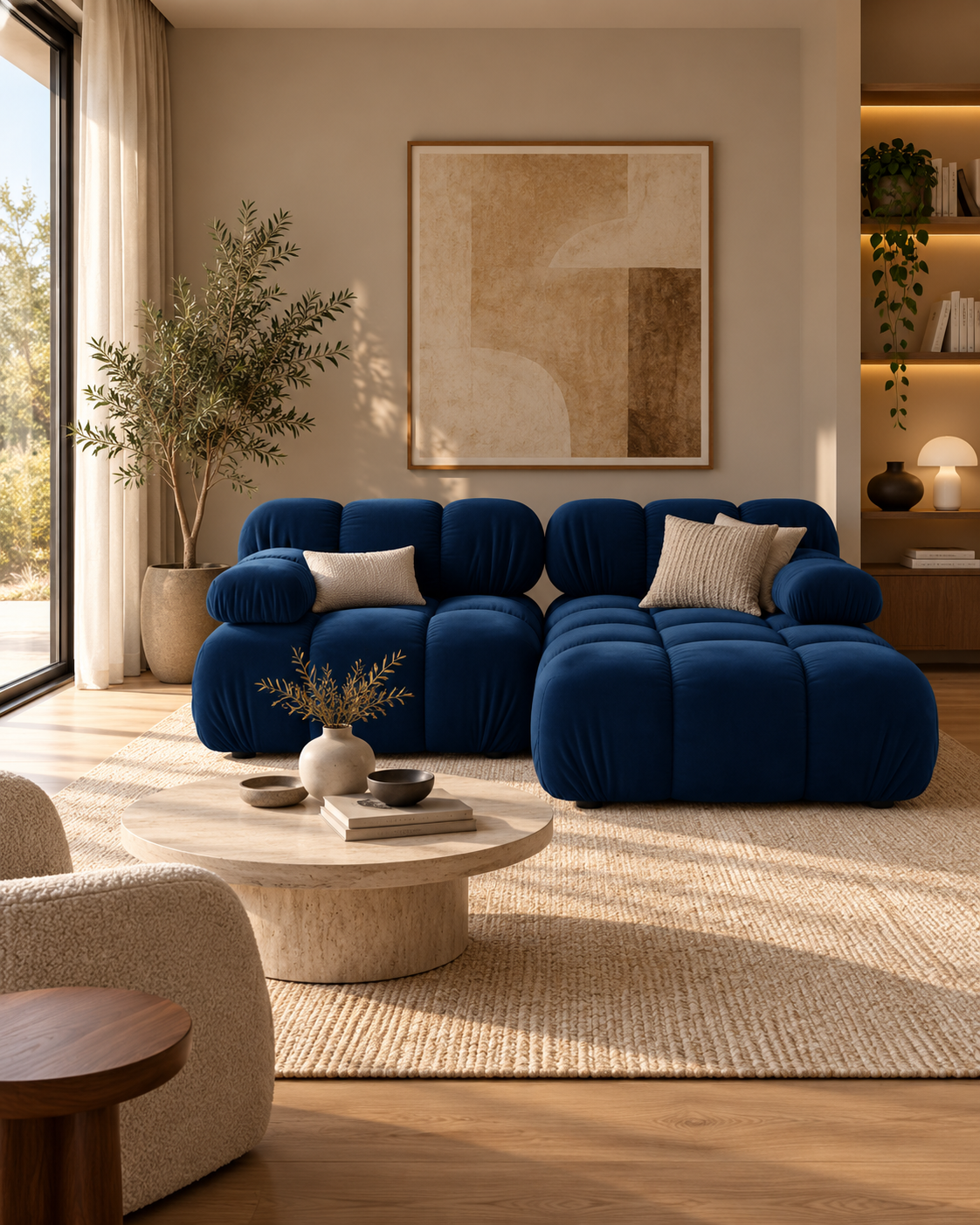 PolsterOase Modulsofa – Selene Ecksofa aus Samt, Zweisitzer, 190 cm – zusätzliche Produktansicht