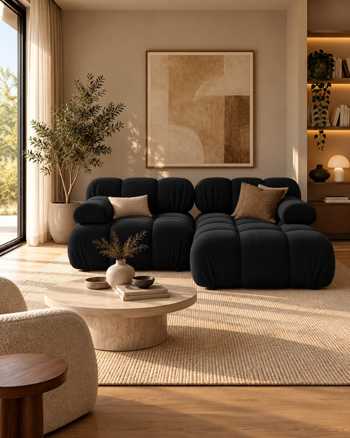 PolsterOase Modulsofa – Selene Ecksofa aus Samt, Zweisitzer, 190 cm – zusätzliche Produktansicht