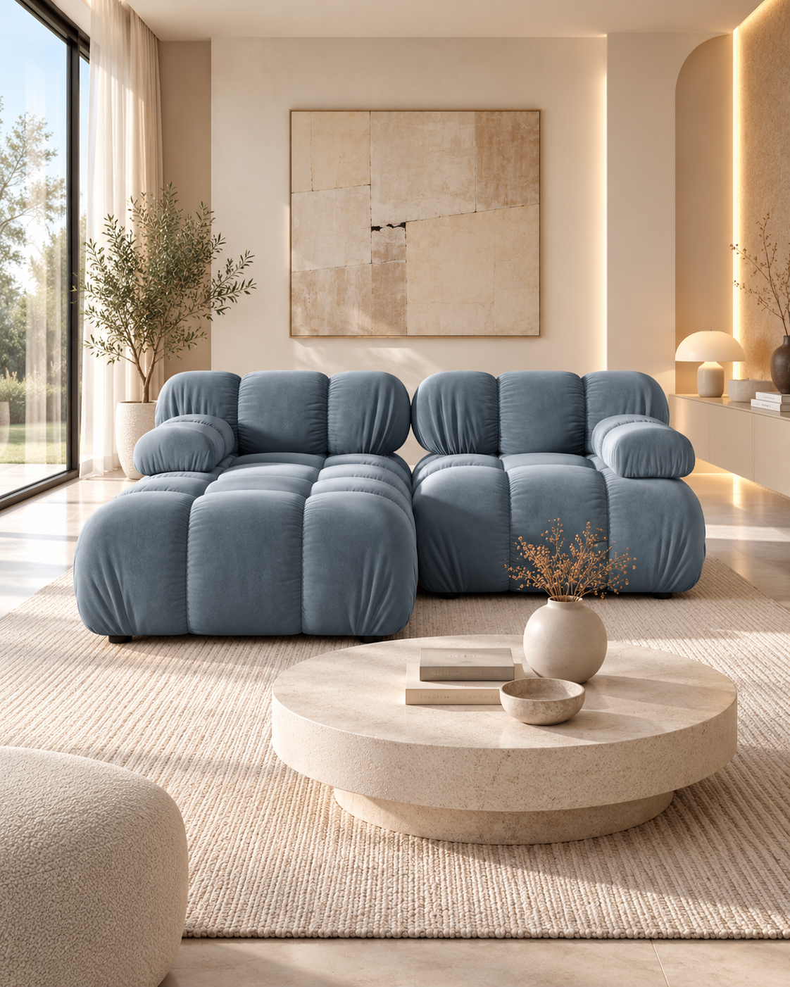 PolsterOase Modulsofa – Selene Ecksofa aus Samt, Zweisitzer, 190 cm – zusätzliche Produktansicht