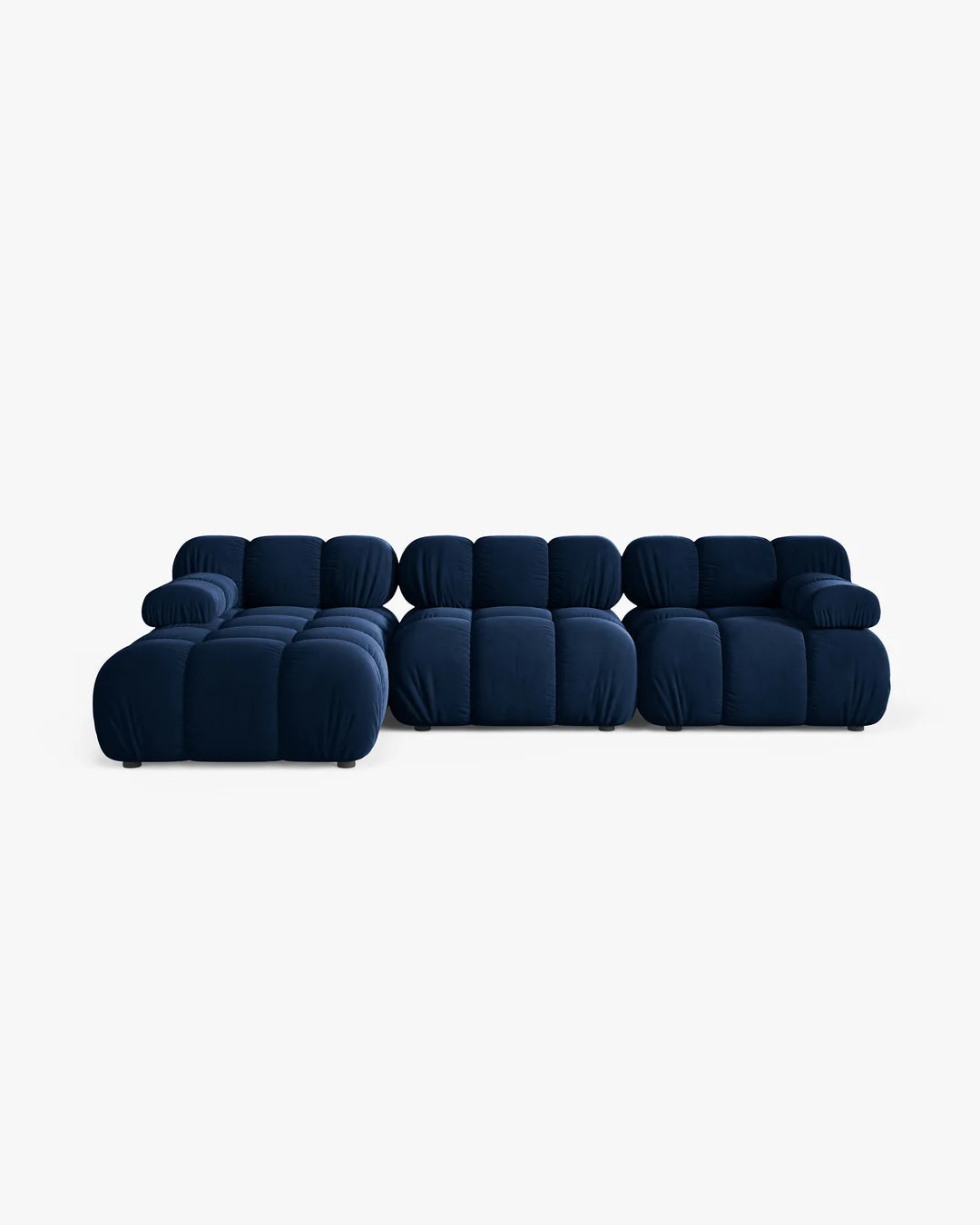 PolsterOase Modulsofa - Selene Ecksofa XL aus Samt, Dreisitzer, 285 × 160 cm – Ansicht 01