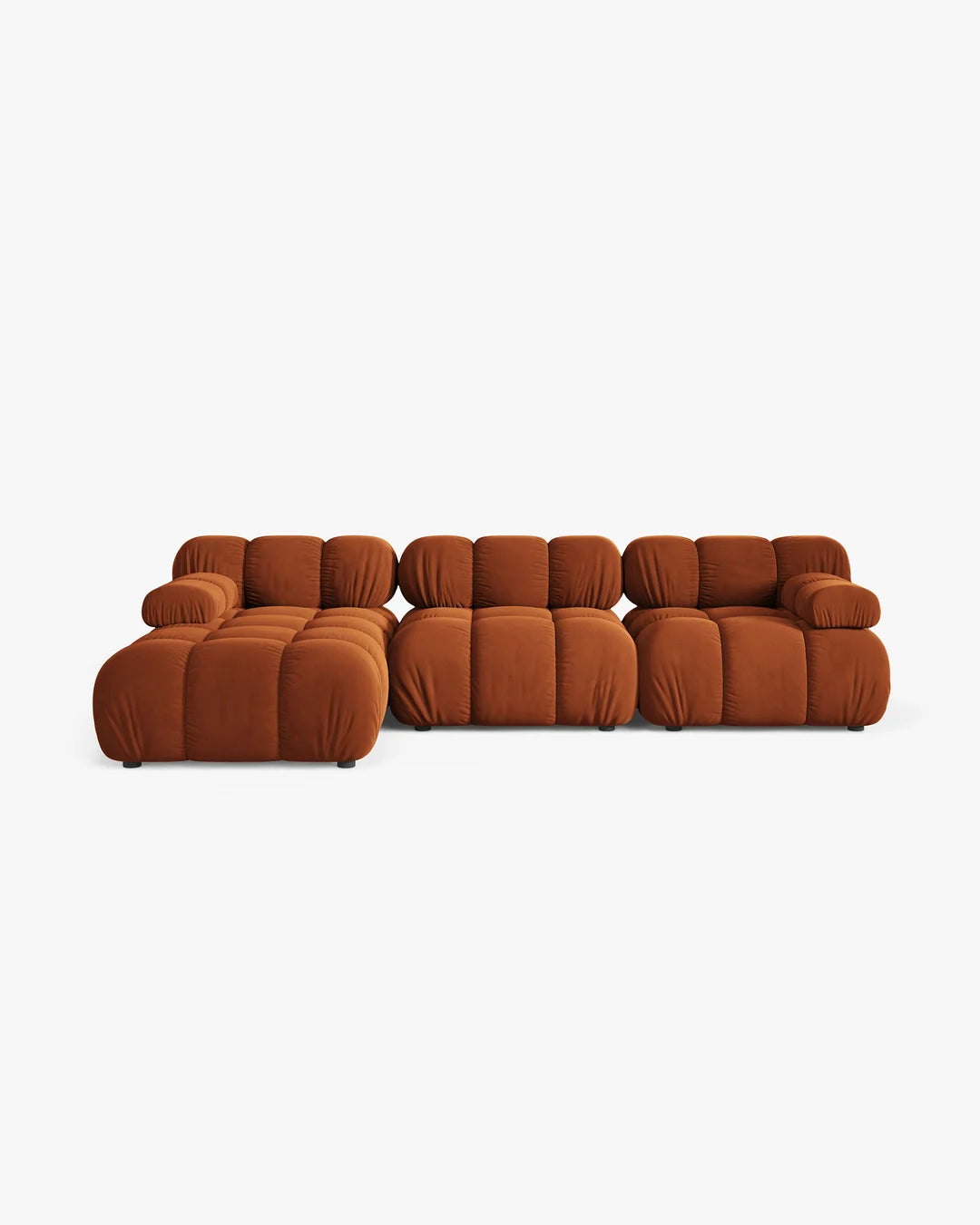 PolsterOase Modulsofa - Selene Ecksofa XL aus Samt, Dreisitzer, 285 × 160 cm – Ansicht 02
