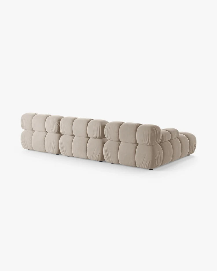 PolsterOase Modulsofa - Selene Ecksofa XL aus Samt, Dreisitzer, 285 × 160 cm – Ansicht 12