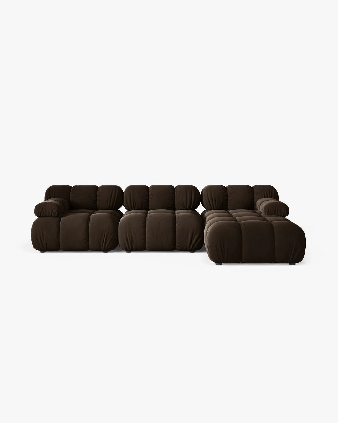 PolsterOase Modulsofa - Selene Ecksofa XL aus Samt, Dreisitzer, 285 × 160 cm – Ansicht 30