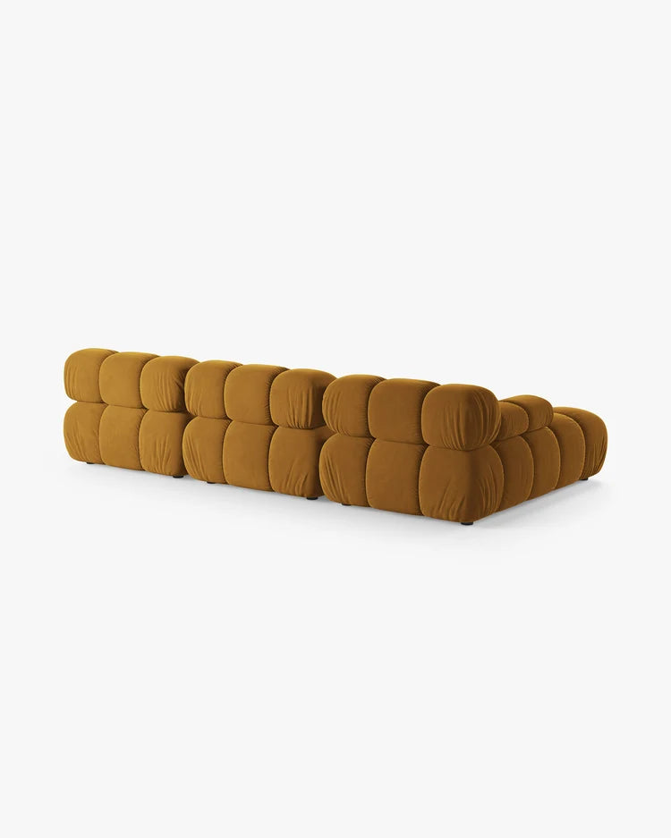 PolsterOase Modulsofa - Selene Ecksofa XL aus Samt, Dreisitzer, 285 × 160 cm – Ansicht 36