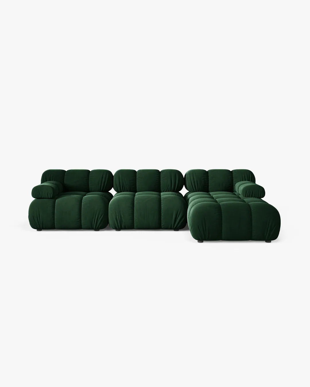 PolsterOase Modulsofa - Selene Ecksofa XL aus Samt, Dreisitzer, 285 × 160 cm – Ansicht 46