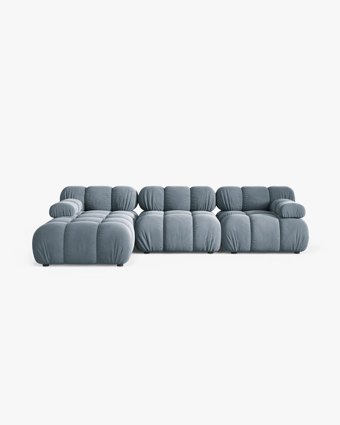 PolsterOase Modulsofa - Selene Ecksofa XL aus Samt, Dreisitzer, 285 × 160 cm – Ansicht 50