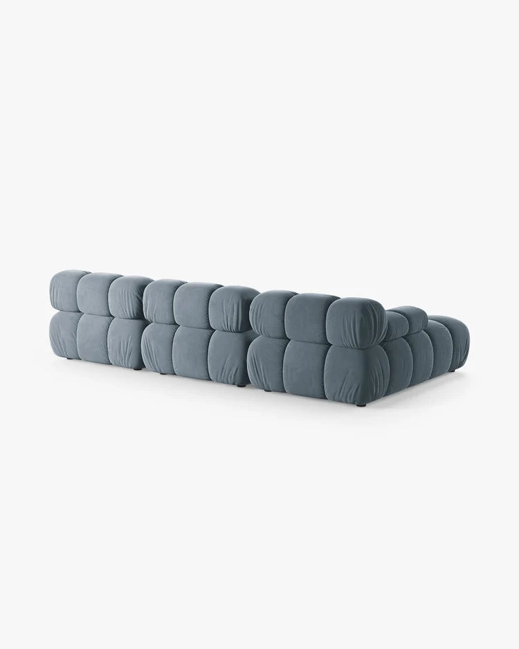 PolsterOase Modulsofa - Selene Ecksofa XL aus Samt, Dreisitzer, 285 × 160 cm – Ansicht 52