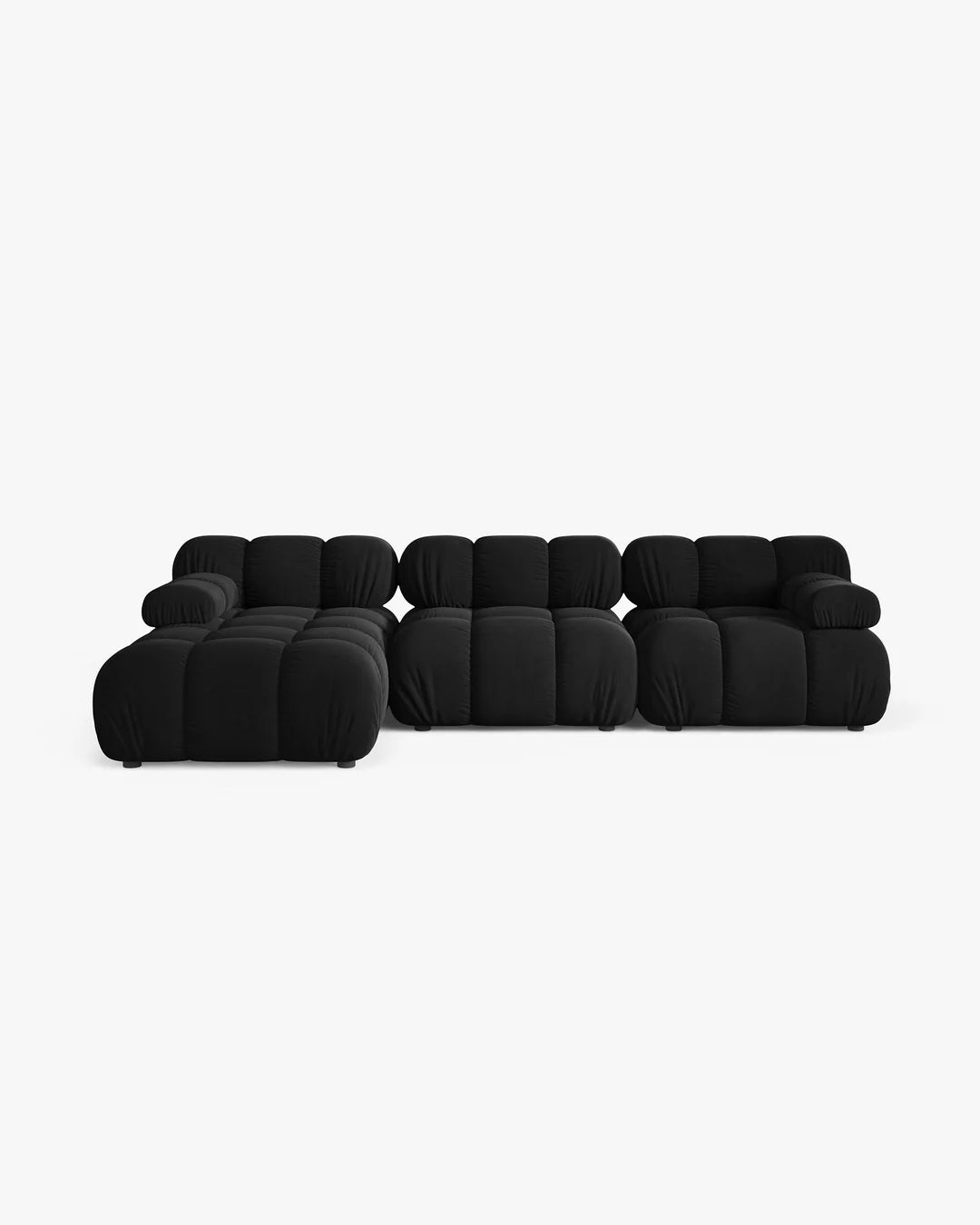 PolsterOase Modulsofa - Selene Ecksofa XL aus Samt, Dreisitzer, 285 × 160 cm – Ansicht 65