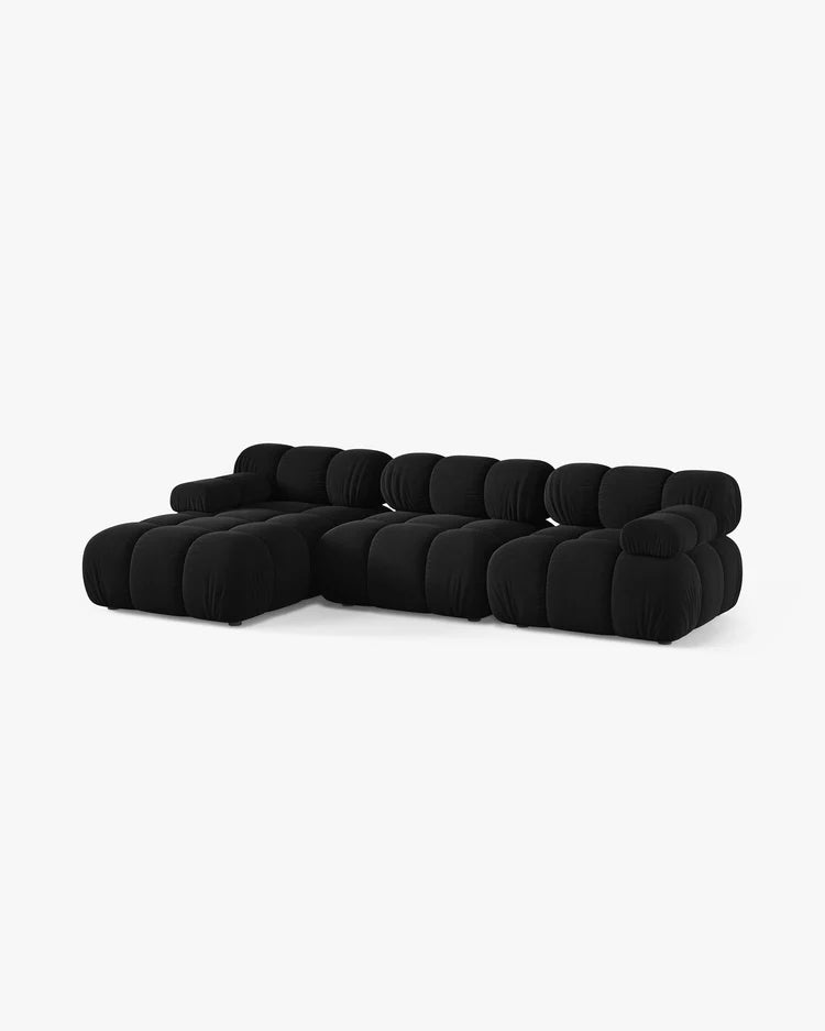 PolsterOase Modulsofa - Selene Ecksofa XL aus Samt, Dreisitzer, 285 × 160 cm – Ansicht 66