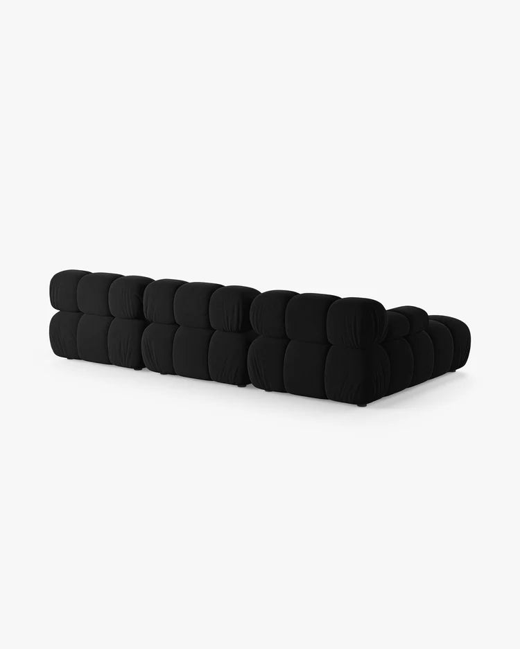 PolsterOase Modulsofa - Selene Ecksofa XL aus Samt, Dreisitzer, 285 × 160 cm – Ansicht 67