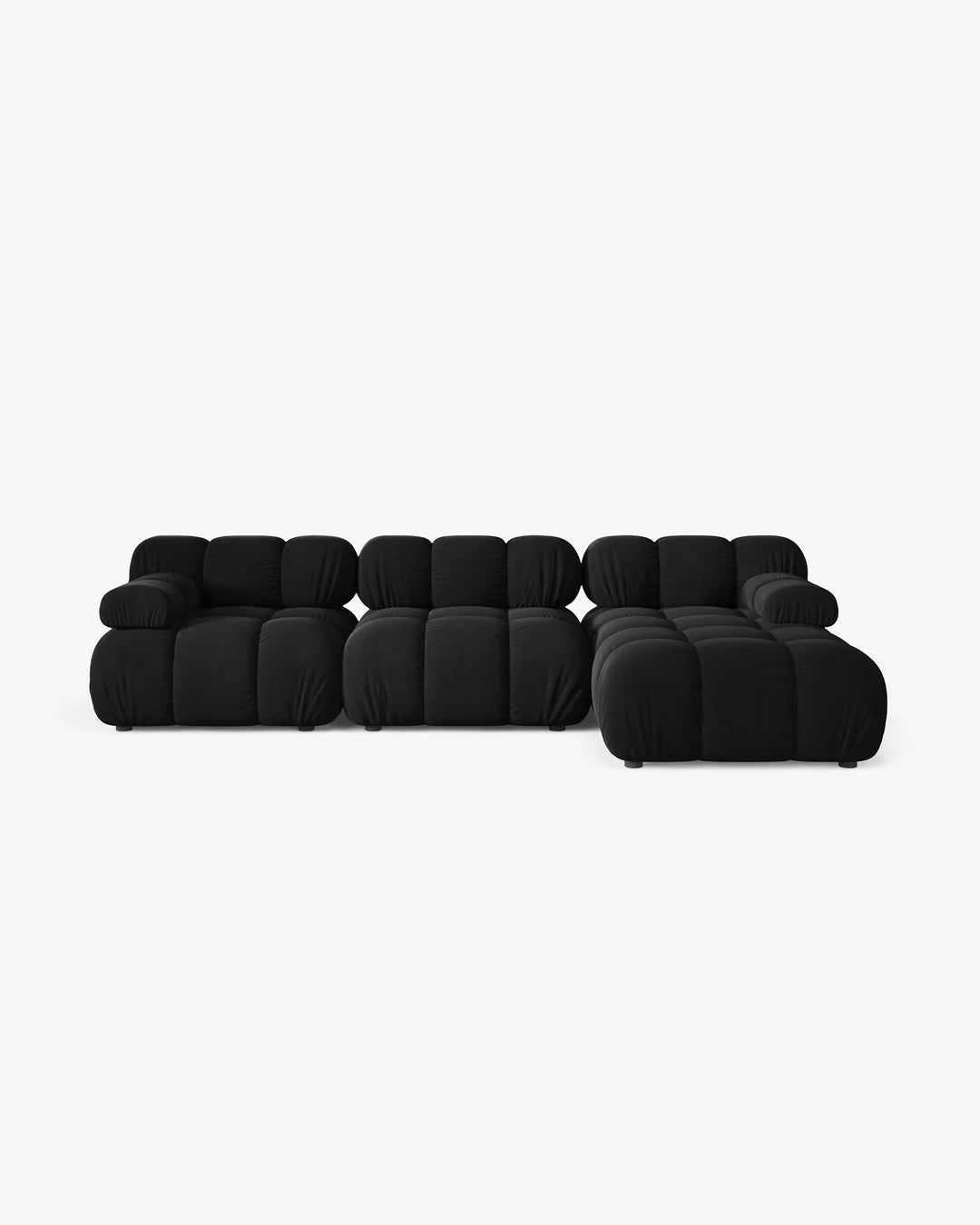 PolsterOase Modulsofa - Selene Ecksofa XL aus Samt, Dreisitzer, 285 × 160 cm – Ansicht 69
