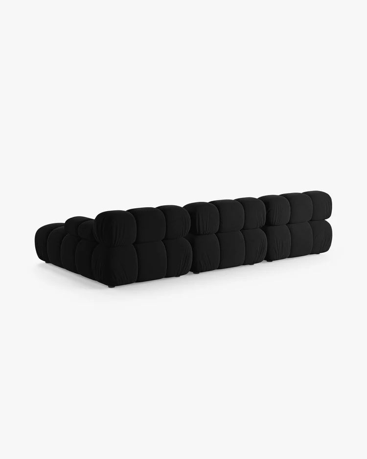 PolsterOase Modulsofa - Selene Ecksofa XL aus Samt, Dreisitzer, 285 × 160 cm – Ansicht 71