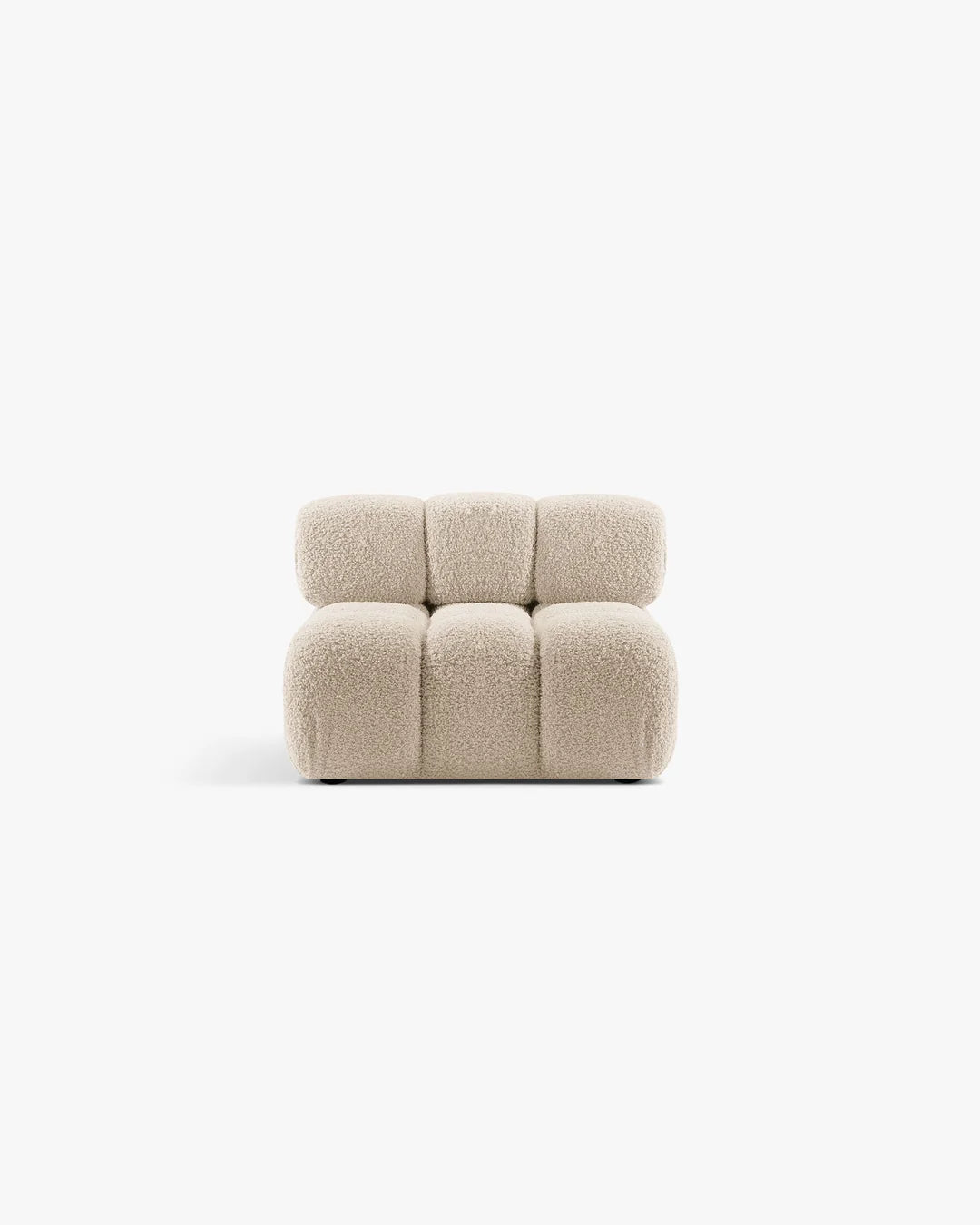 PolsterOase Modulsofa – Selene Mittelmodul in Bouclé, 94 cm Breite, Beige – Ansicht 1