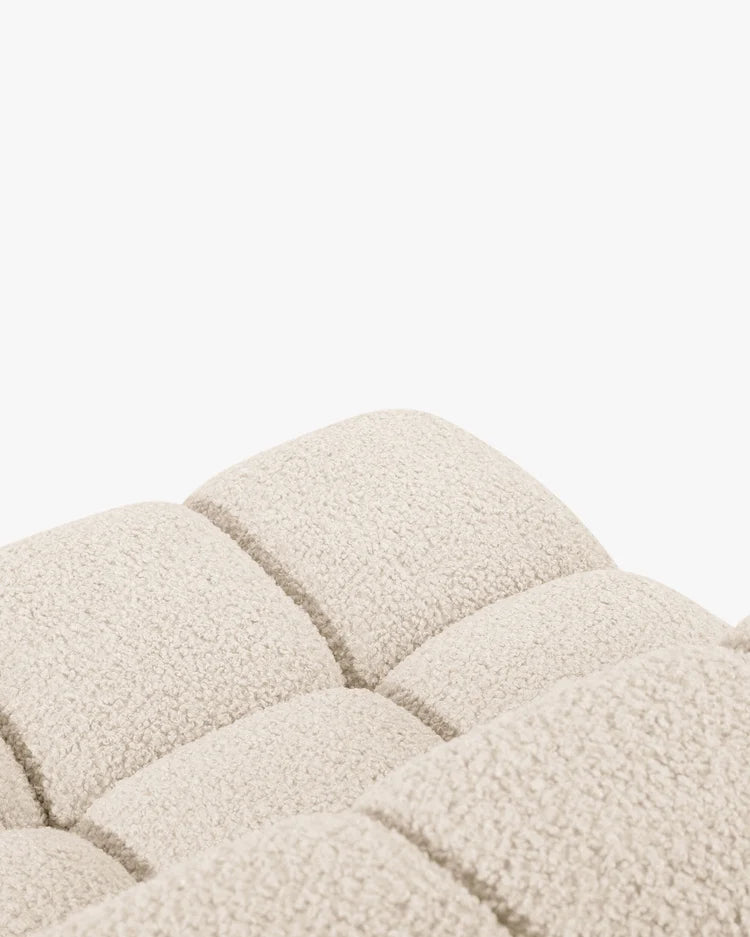 PolsterOase Modulsofa – Selene Mittelmodul in Bouclé, 94 cm Breite, Beige – Ansicht 5