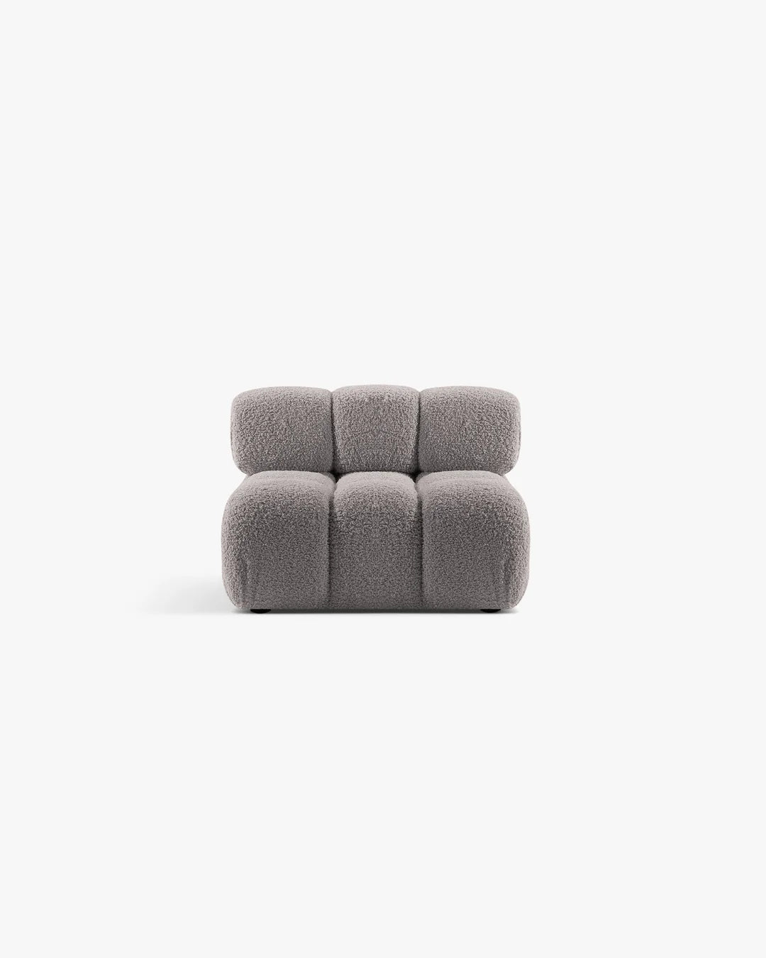 PolsterOase Modulsofa – Selene Mittelmodul in Bouclé, 94 cm Breite, Grau – Ansicht 1