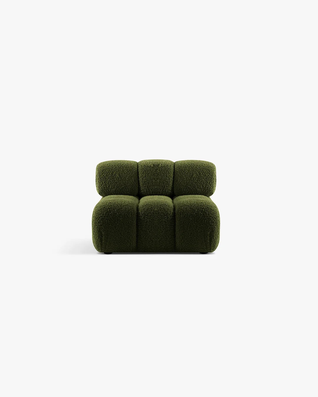 PolsterOase Modulsofa – Selene Mittelmodul in Bouclé, 94 cm Breite, Grün – Ansicht 1