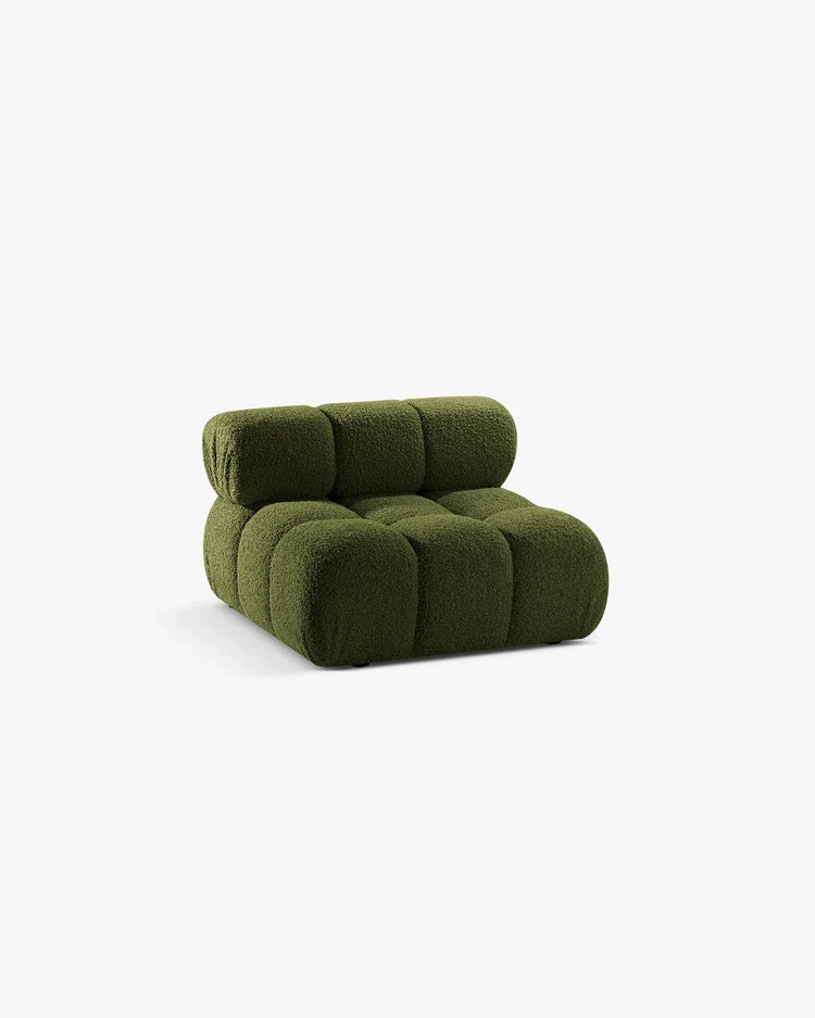 PolsterOase Modulsofa – Selene Mittelmodul in Bouclé, 94 cm Breite, Grün – Ansicht 3