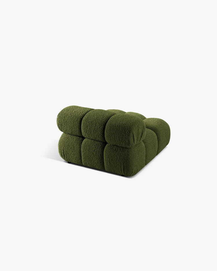 PolsterOase Modulsofa – Selene Mittelmodul in Bouclé, 94 cm Breite, Grün – Ansicht 4