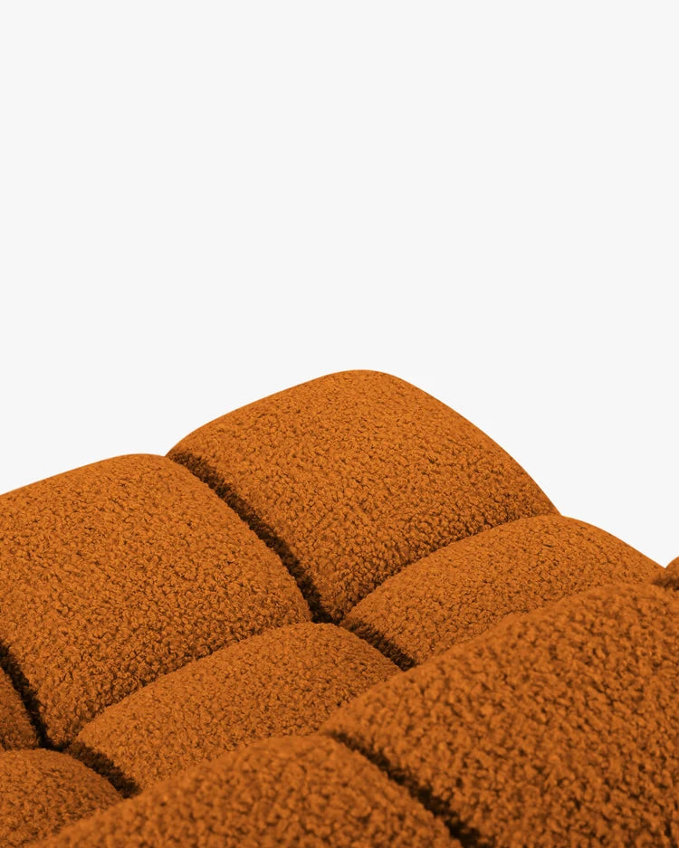 PolsterOase Modulsofa – Selene Mittelmodul in Bouclé, 94 cm Breite, Kupfer – Ansicht 5