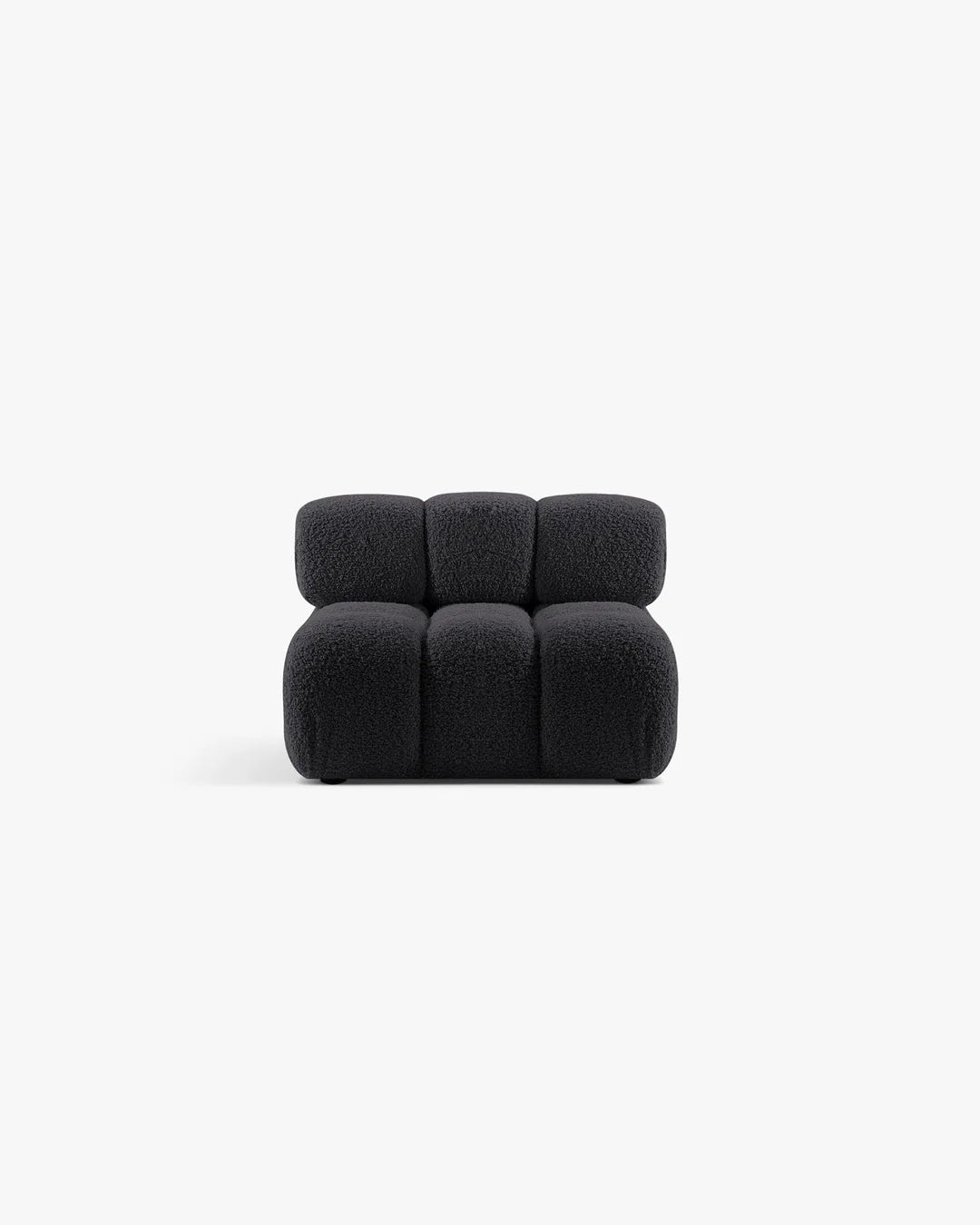 PolsterOase Modulsofa – Selene Mittelmodul in Bouclé, 94 cm Breite, Schwarz – Ansicht 1