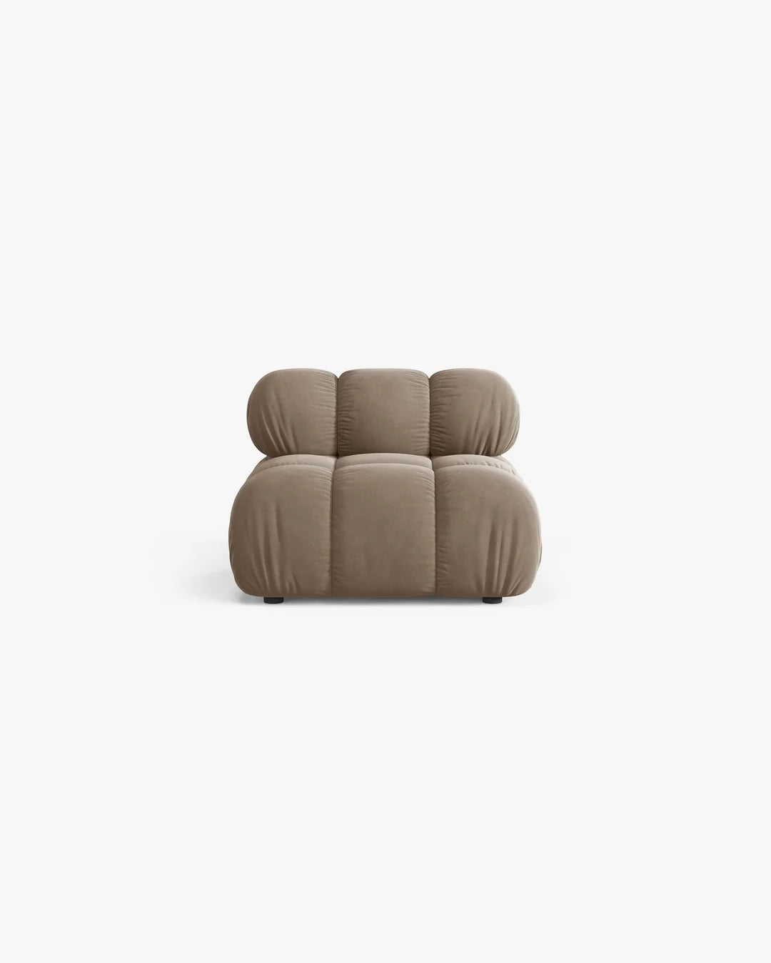 PolsterOase Modulsofa – Selene Mittelmodul in Samt, 94 cm Breite, Cappuccino – Ansicht 1