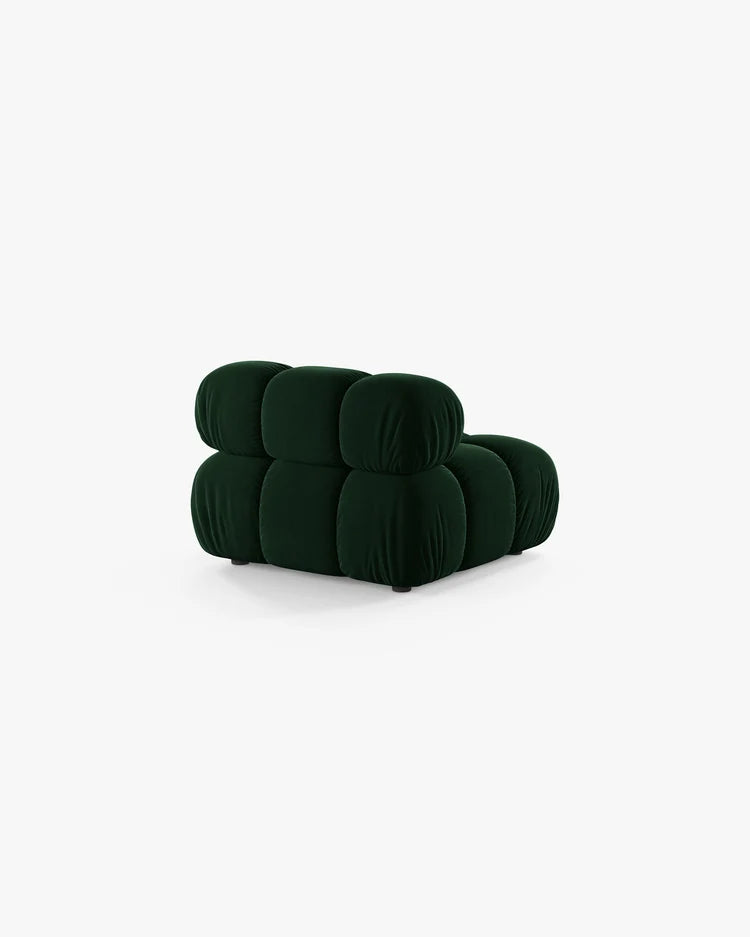 PolsterOase Modulsofa – Selene Mittelmodul in Samt, 94 cm Breite, Flaschengrün – Ansicht 4