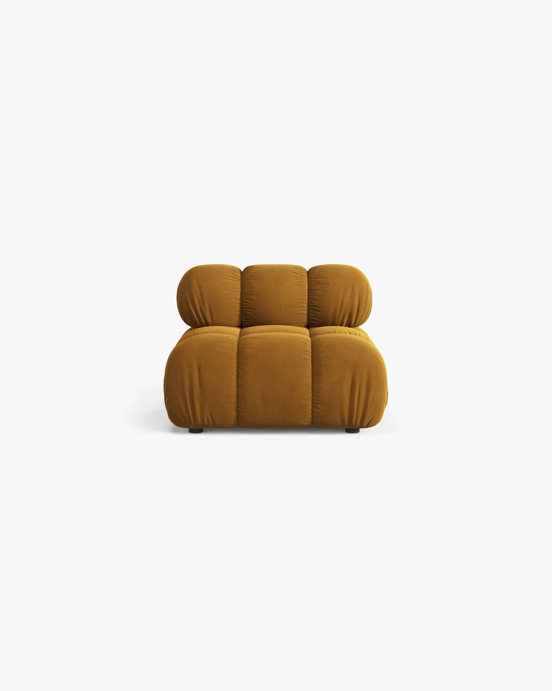 PolsterOase Modulsofa – Selene Mittelmodul in Samt, 94 cm Breite, Gelb – Ansicht 1