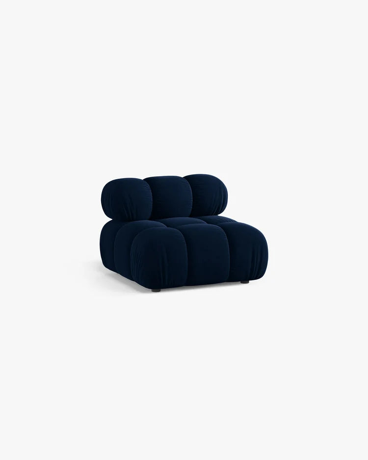 PolsterOase Modulsofa – Selene Mittelmodul in Samt, 94 cm Breite, Königsblau – Ansicht 3
