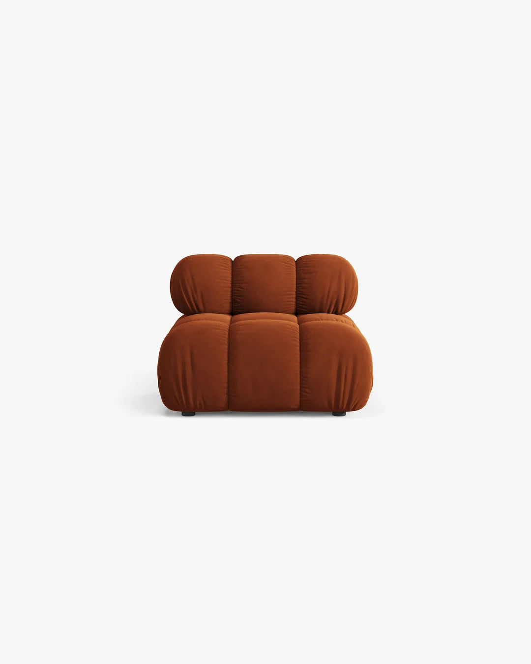PolsterOase Modulsofa – Selene Mittelmodul in Samt, 94 cm Breite, Terrakotta – Ansicht 1