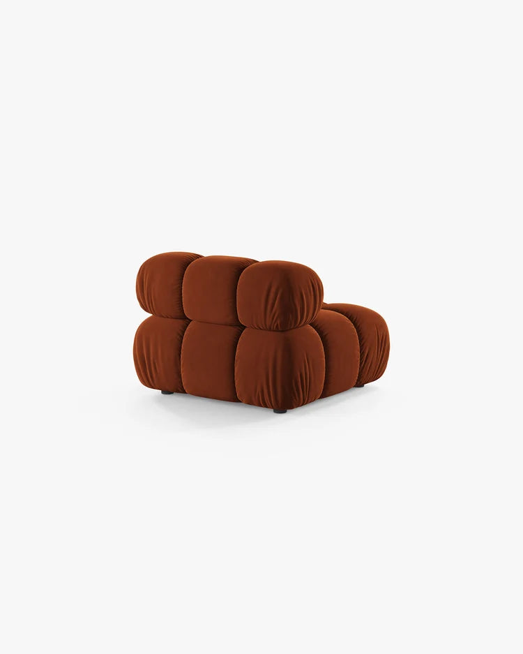 PolsterOase Modulsofa – Selene Mittelmodul in Samt, 94 cm Breite, Terrakotta – Ansicht 4