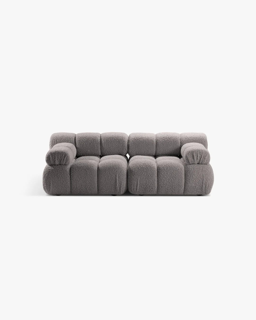 PolsterOase Modulsofa – Selene Sofa 2-Sitzer in Bouclé, 190 cm Breite, Grau – Ansicht 1