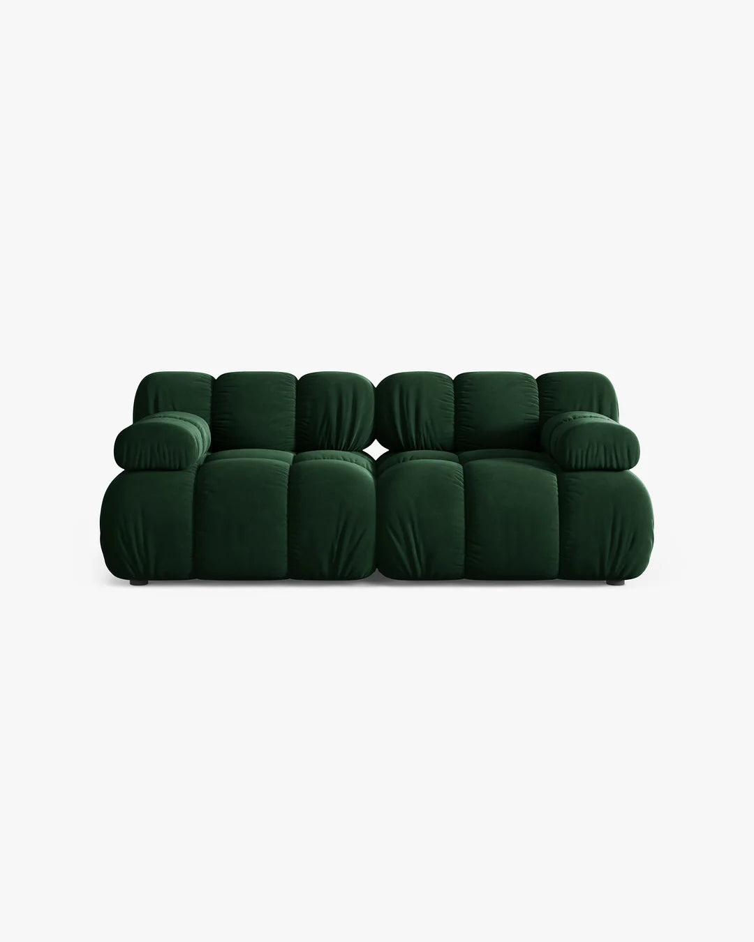 PolsterOase Modulsofa – Selene Sofa 2-Sitzer in Samt, 190 cm Breite, Flaschengrün – Ansicht 1