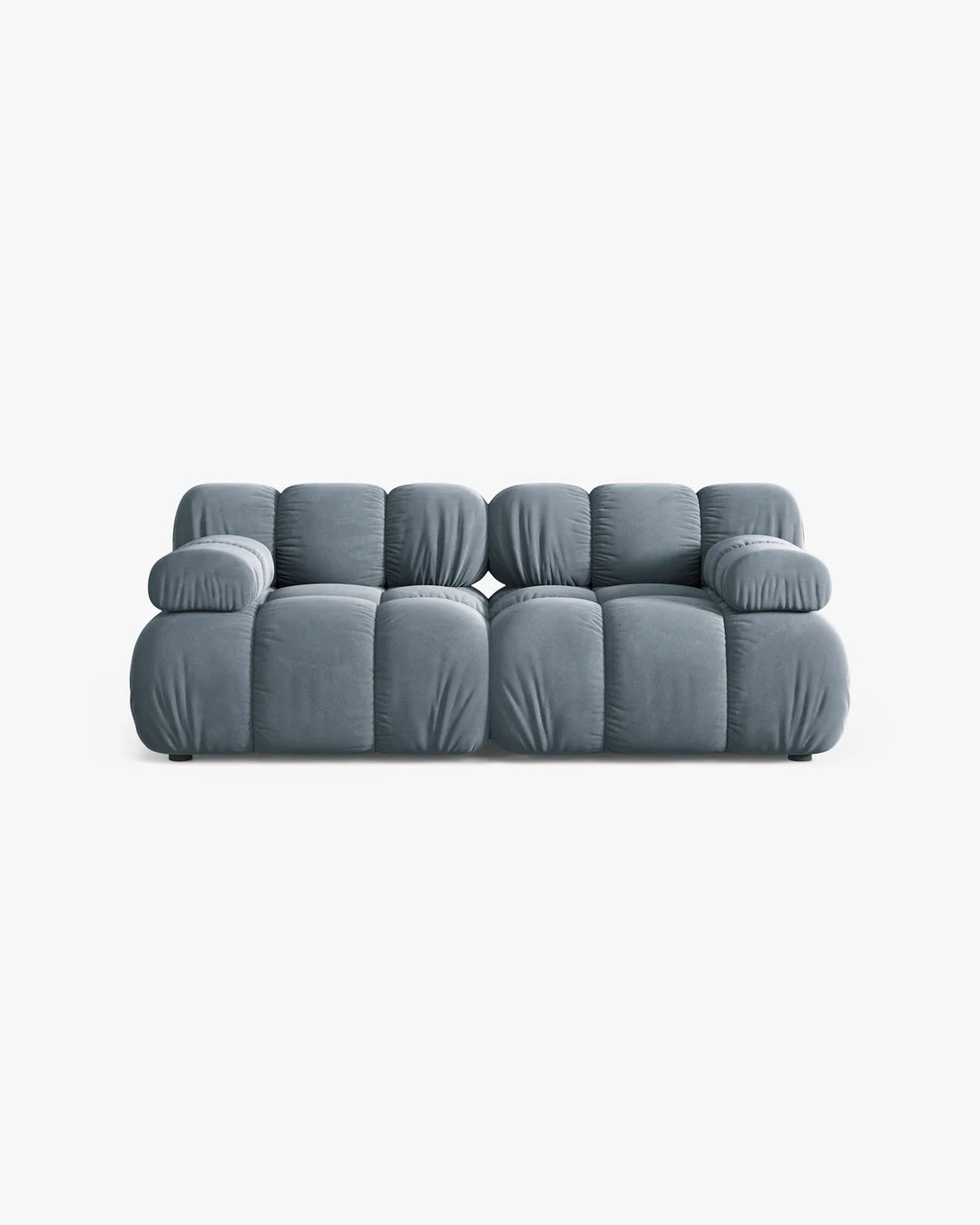 PolsterOase Modulsofa – Selene Sofa 2-Sitzer in Samt, 190 cm Breite, Hellblau – Ansicht 1