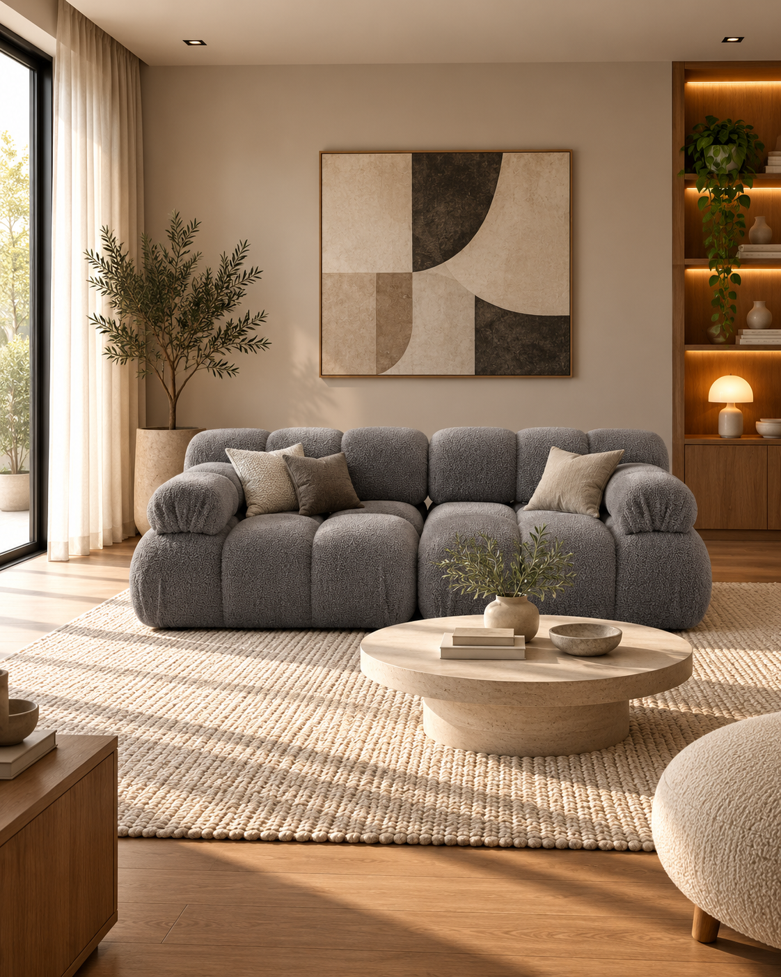 PolsterOase Sofa – Selene Sofa aus Bouclé, Zweisitzer, 190 cm – zusätzliche Produktansicht