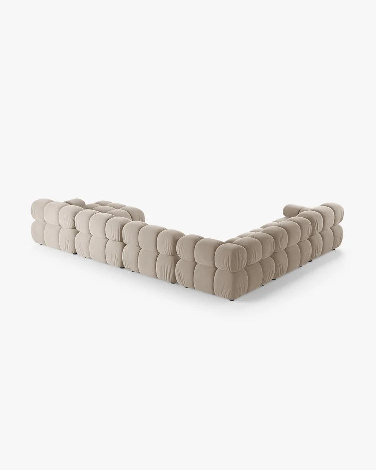 PolsterOase Modulsofa - Selene Wohnlandschaft aus Samt, Sechssitzer, 380 cm – Ansicht 12