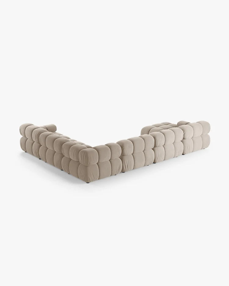 PolsterOase Modulsofa - Selene Wohnlandschaft aus Samt, Sechssitzer, 380 cm – Ansicht 16