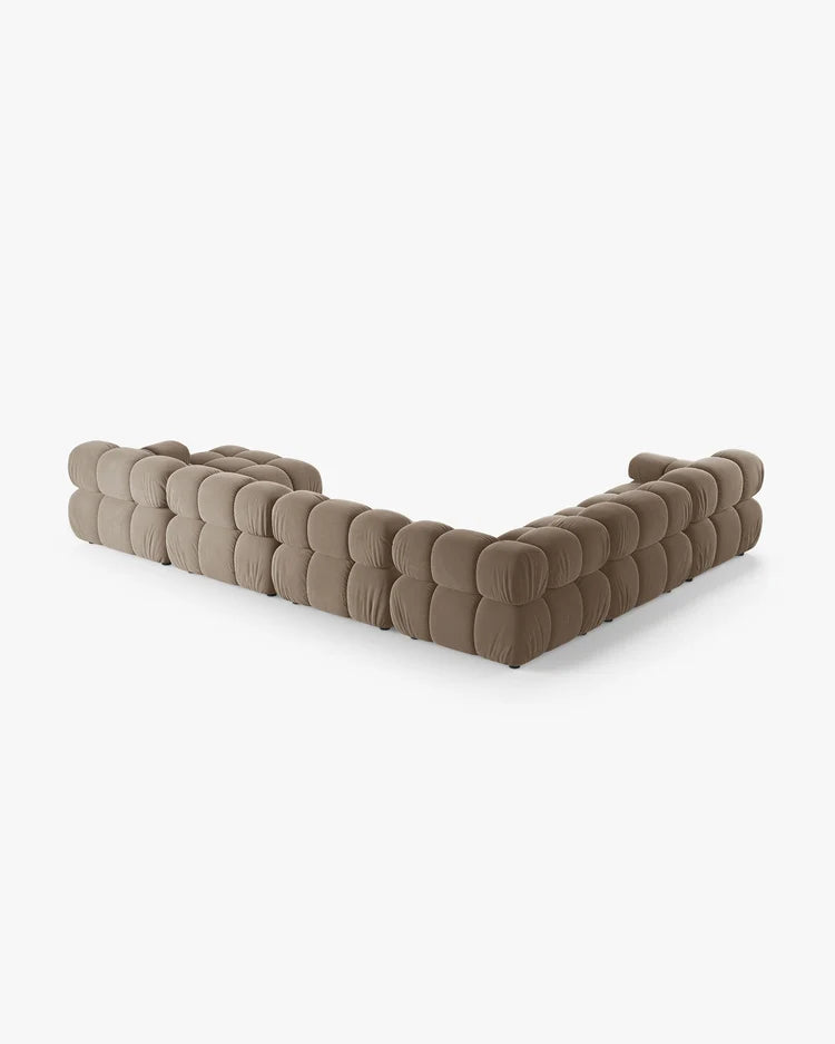 PolsterOase Modulsofa - Selene Wohnlandschaft aus Samt, Sechssitzer, 380 cm – Ansicht 19