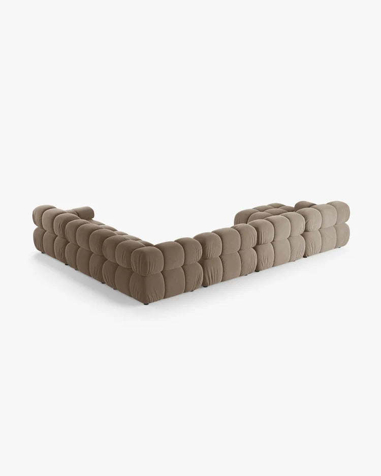 PolsterOase Modulsofa - Selene Wohnlandschaft aus Samt, Sechssitzer, 380 cm – Ansicht 23