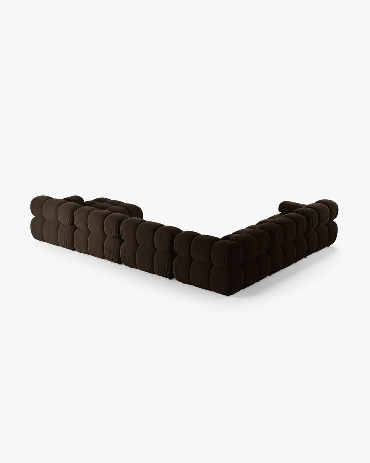 PolsterOase Modulsofa - Selene Wohnlandschaft aus Samt, Sechssitzer, 380 cm – Ansicht 27