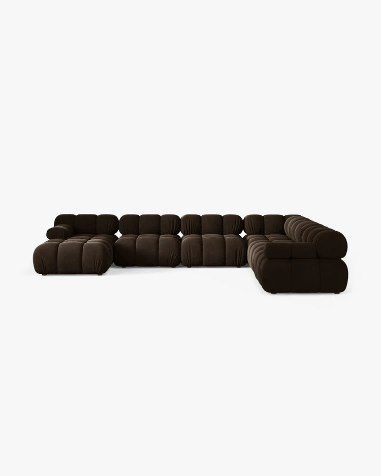 PolsterOase Modulsofa - Selene Wohnlandschaft aus Samt, Sechssitzer, 380 cm – Ansicht 30