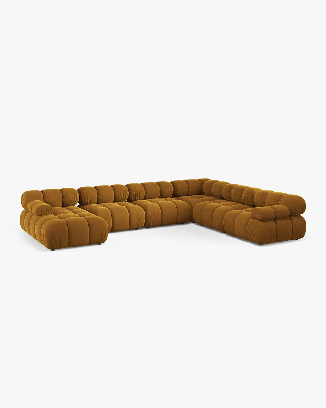 PolsterOase Modulsofa - Selene Wohnlandschaft aus Samt, Sechssitzer, 380 cm – Ansicht 37