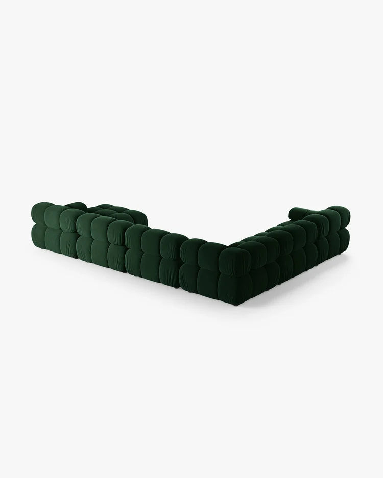 PolsterOase Modulsofa - Selene Wohnlandschaft aus Samt, Sechssitzer, 380 cm – Ansicht 43