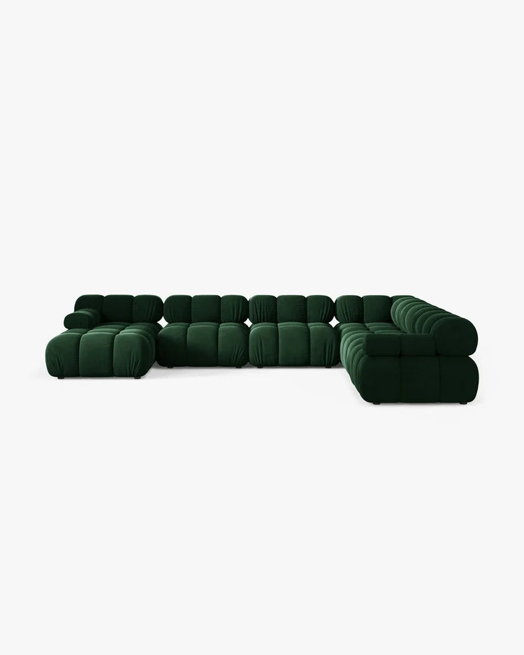 PolsterOase Modulsofa - Selene Wohnlandschaft aus Samt, Sechssitzer, 380 cm – Ansicht 46
