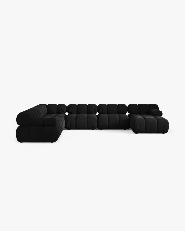 PolsterOase Modulsofa - Selene Wohnlandschaft aus Samt, Sechssitzer, 380 cm – Ansicht 66