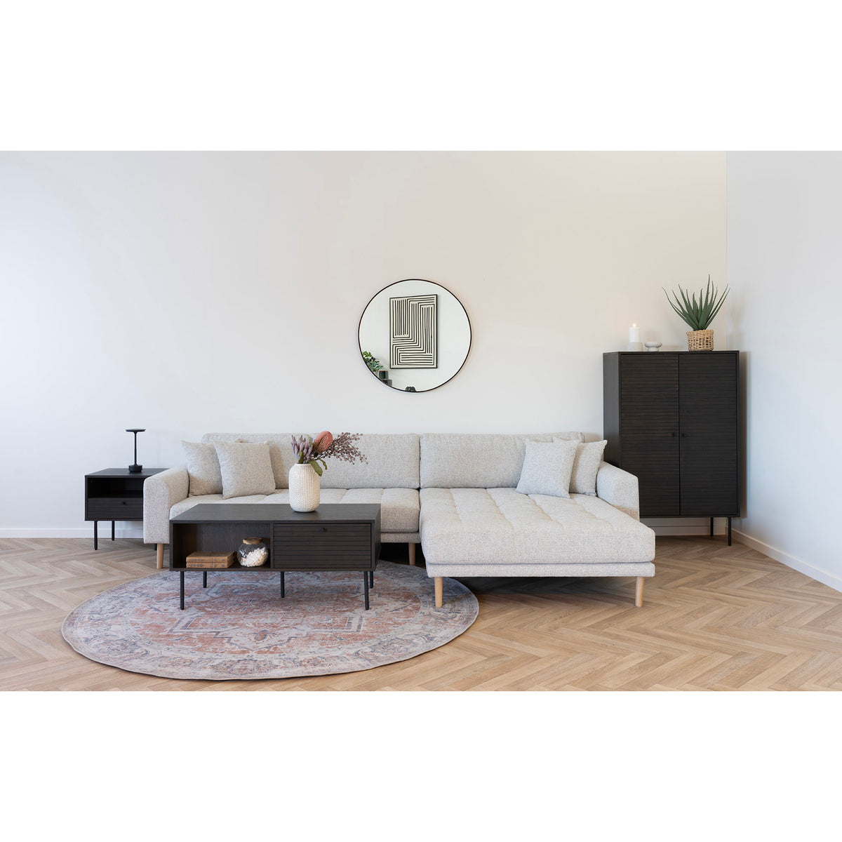 PolsterOase Möbel – Kyoto Couchtisch aus Eichenholz und Stahl, 2 Schubladen, 100 × 50 × 45 cm – Ansicht 8