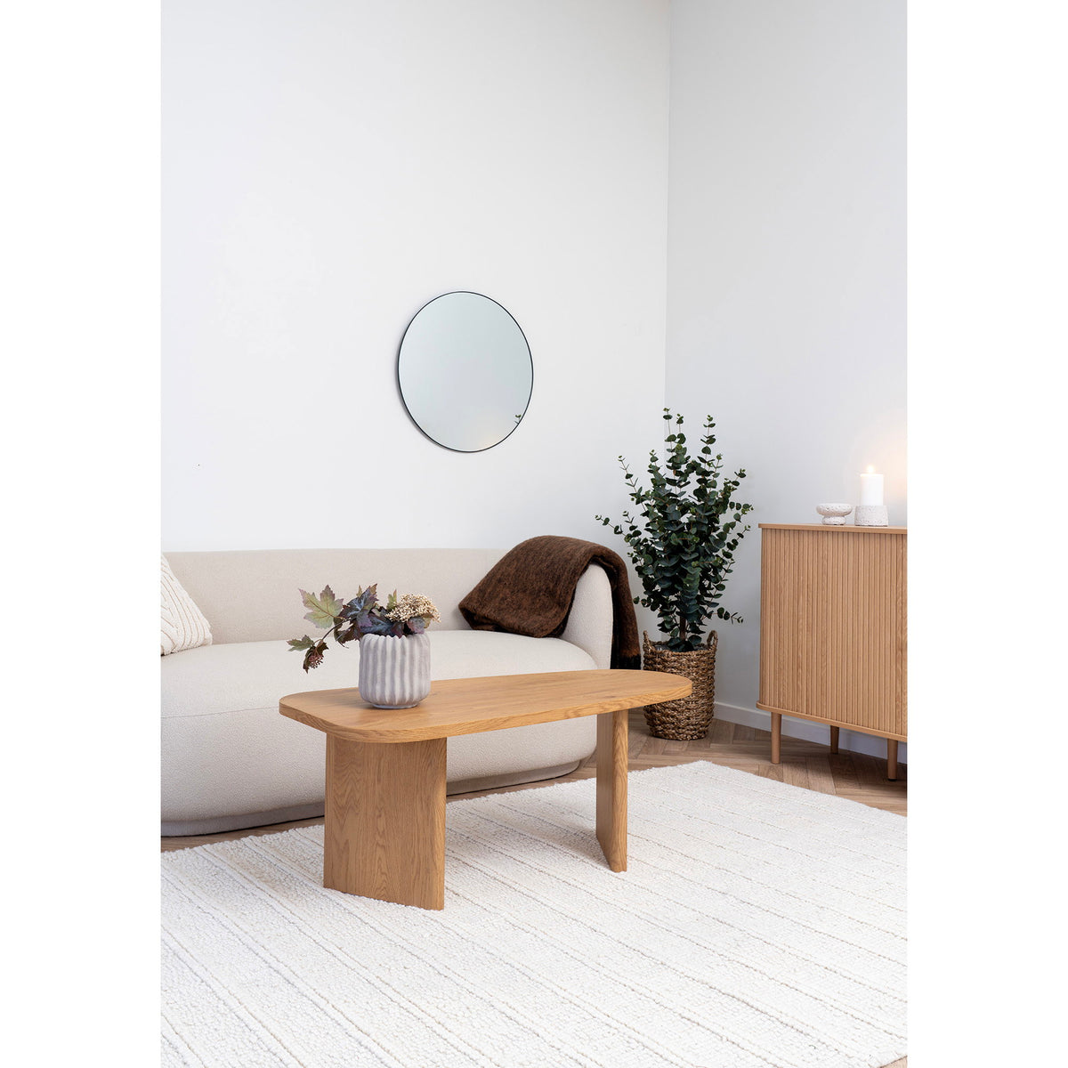 PolsterOase Möbel – Melo Couchtisch mit Dekorpapier, Natur, 100 cm – Ansicht 2
