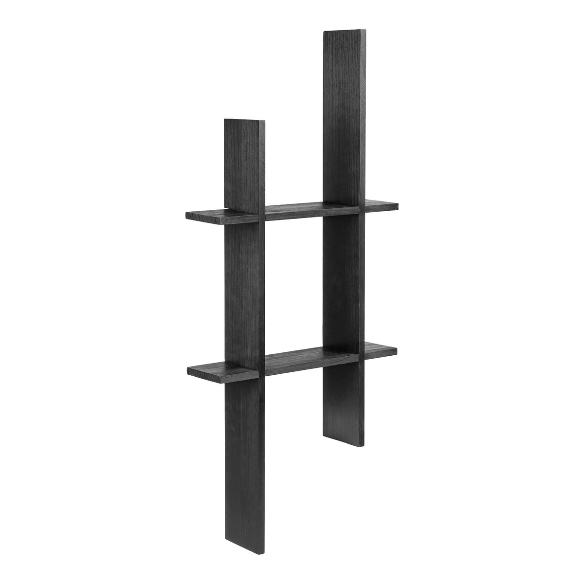 PolsterOase Möbel – Mostar Wandregal aus Kiefernholz, Schwarz, 86 cm – Ansicht 4
