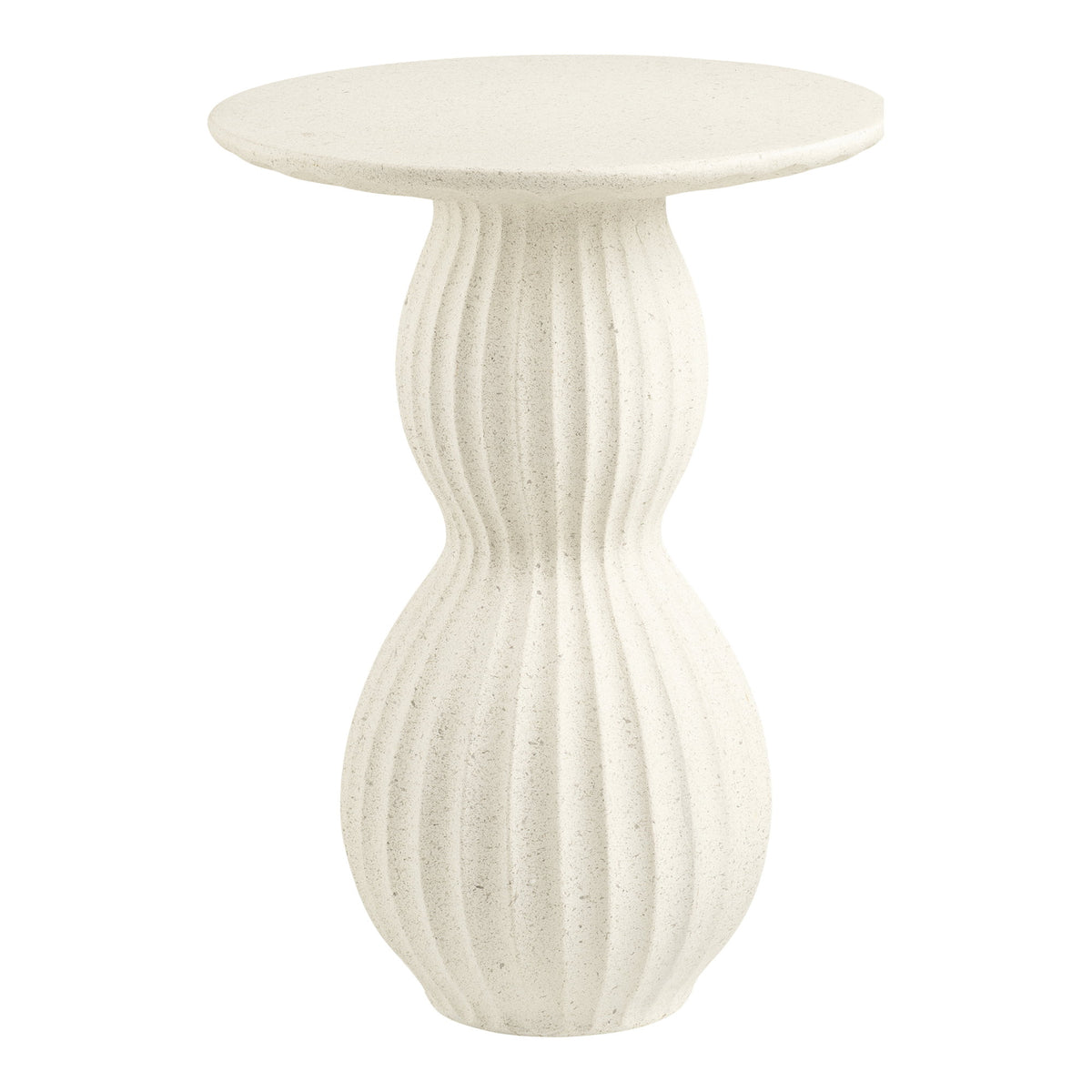 PolsterOase Möbel – Newtown Beistelltisch aus Fiberclay, Weiß, Ø 40 cm – Ansicht 2