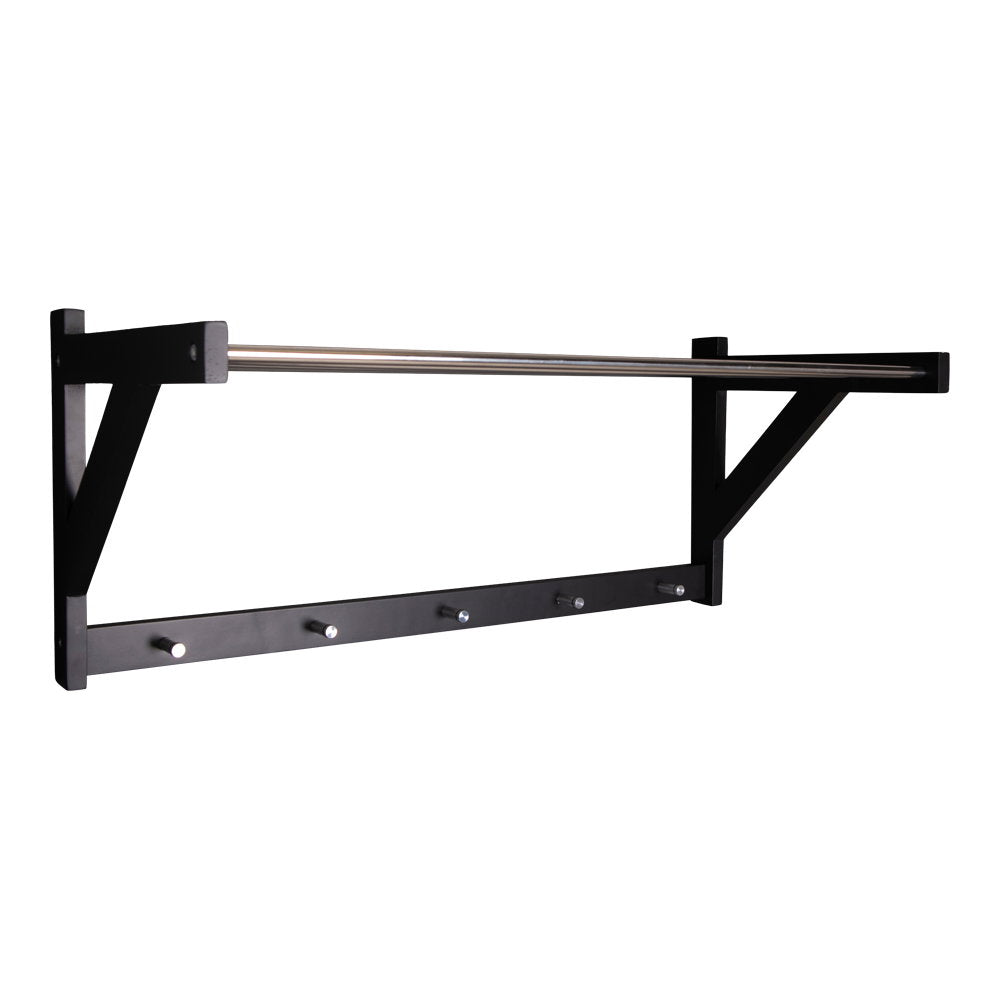 PolsterOase Möbel – Padova Hutablage aus Pappelholz und Stahl, Schwarz, 78 cm