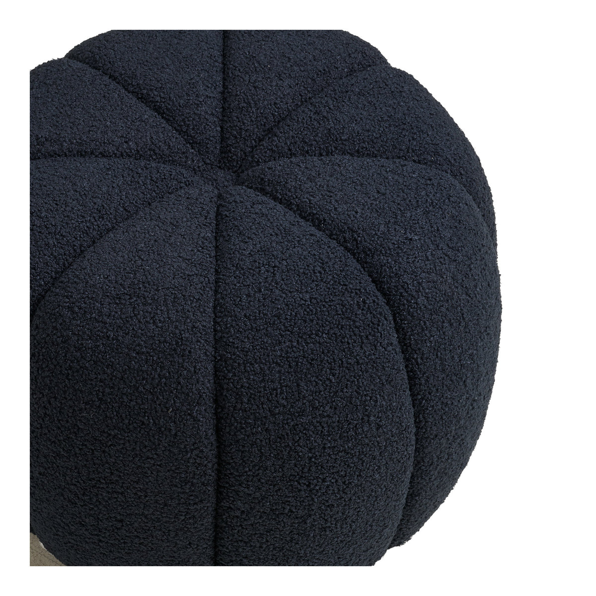 PolsterOase Möbel – Paisley Pouf, Marineblau, Ø 48 × H 38 cm – Ansicht 3